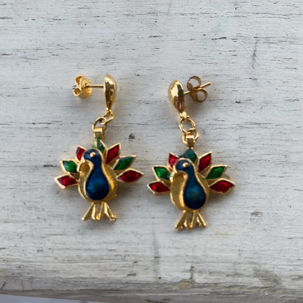 Peacock Earrings